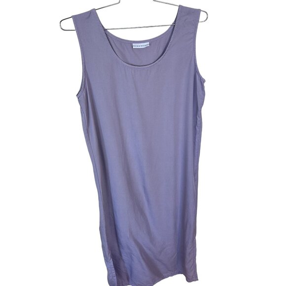 Bryn Walker Lavender Sleeveless Maxi Dress 100% Tencel USA Womens Medium Shift - Picture 1 of 9